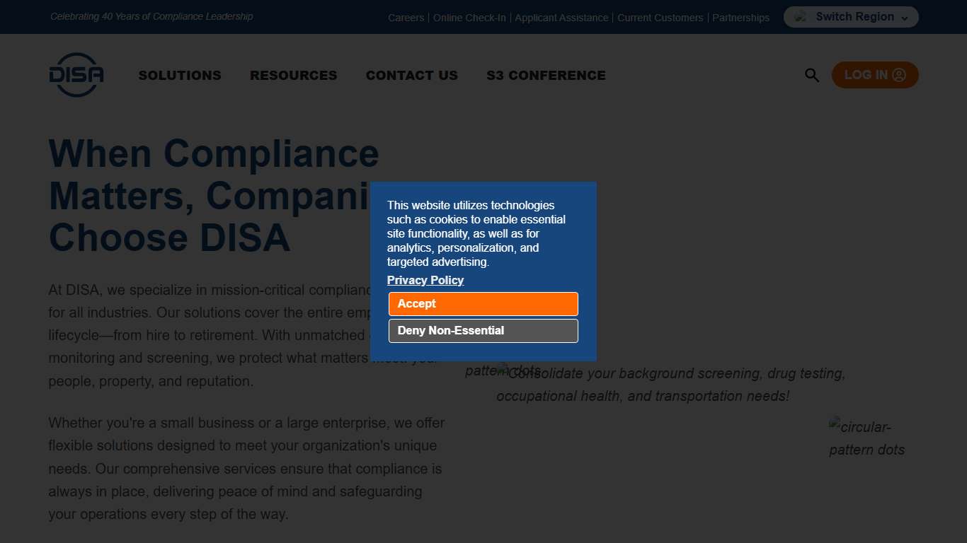 Workforce Compliance & Screening Solutions | DISA